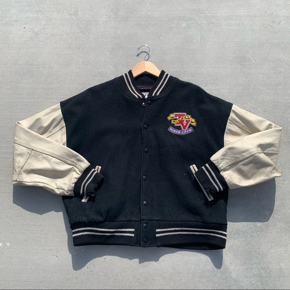 Vintage Mickey TV floor crew letterman jacket